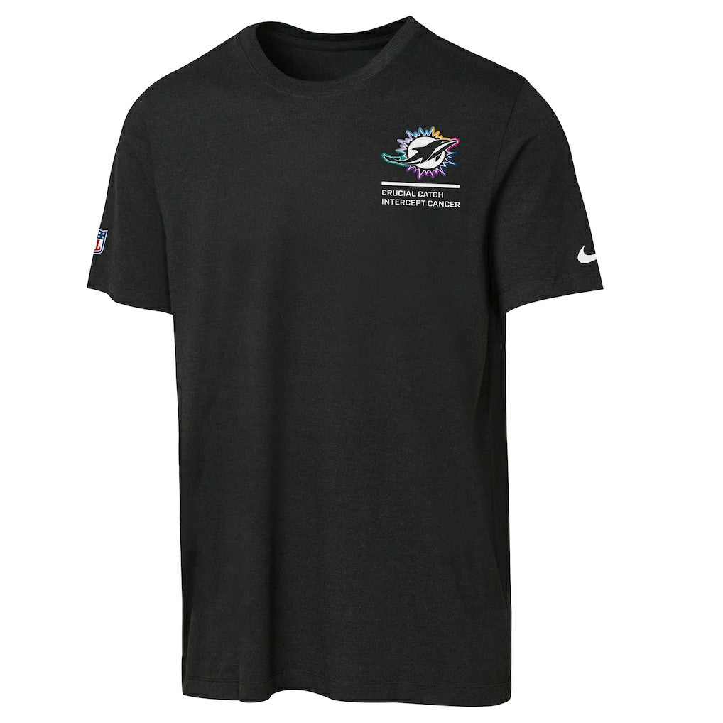 Miami Dolphins Youth 2025 NFL Crucial Catch Tri-Blend Dri-FIT T-Shirt - Black | Nike on sale