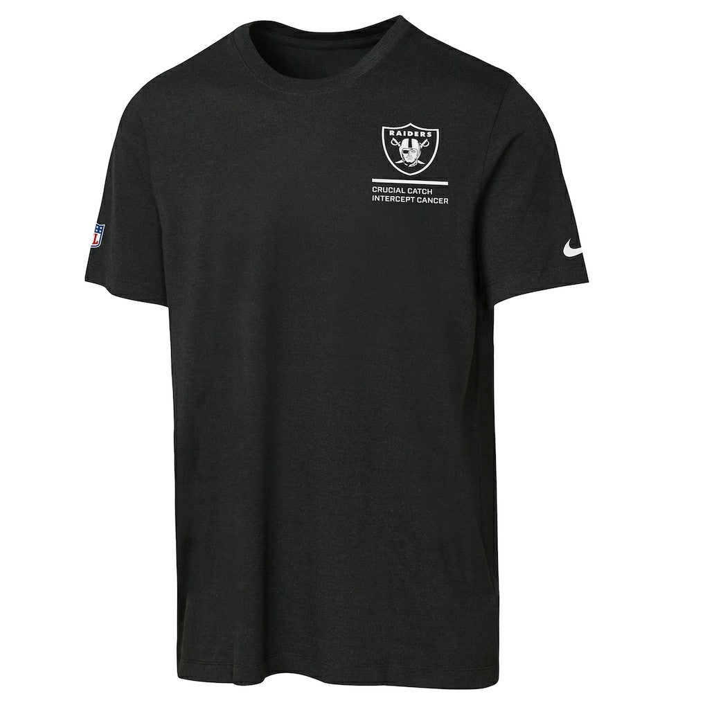 Las Vegas Raiders Youth 2025 NFL Crucial Catch Tri-Blend Dri-FIT T-Shirt - Black | Nike for sale
