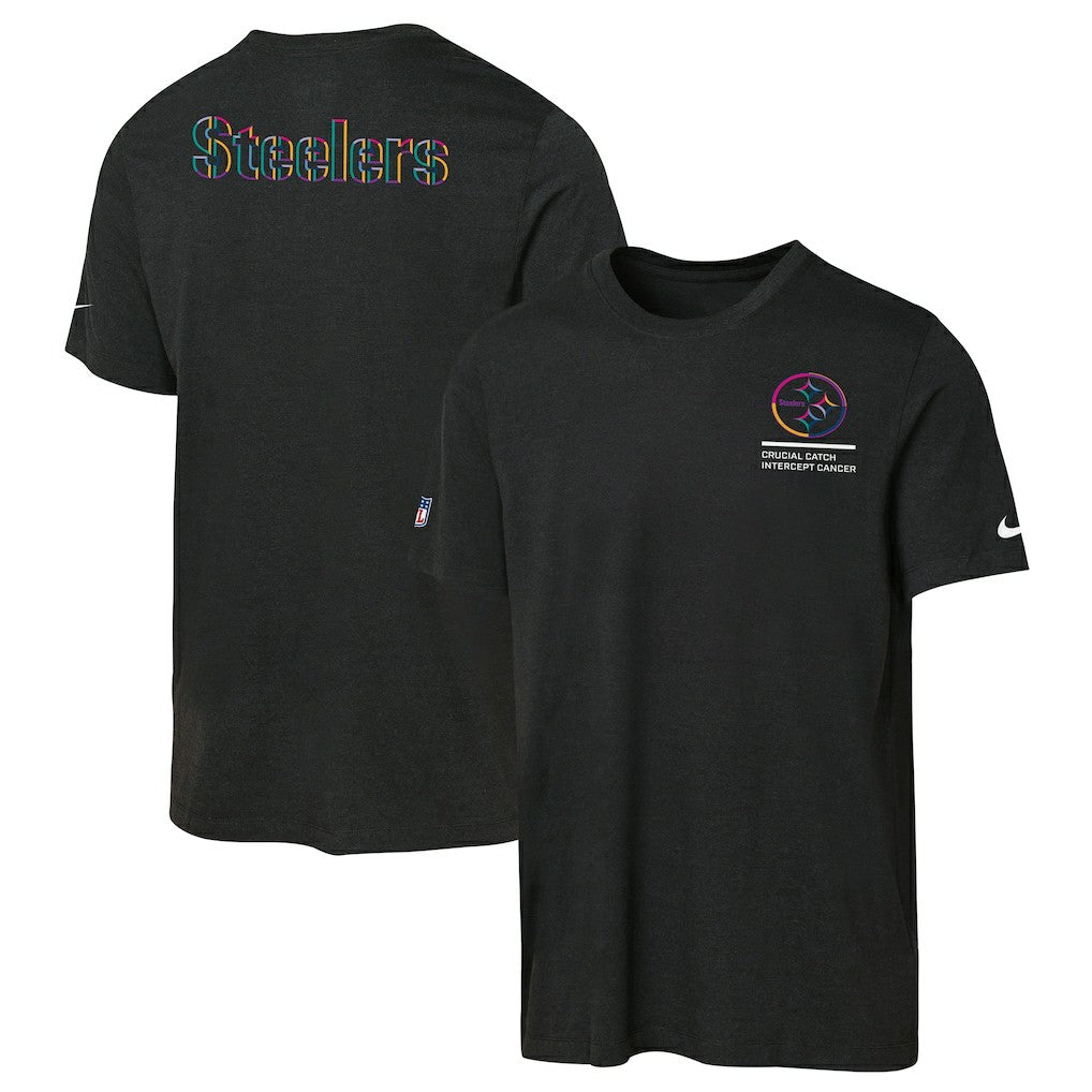 Pittsburgh Steelers Youth 2025 NFL Crucial Catch Tri-Blend Dri-FIT T-Shirt - Black | Nike for sale