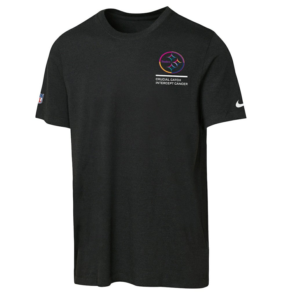 Pittsburgh Steelers Youth 2025 NFL Crucial Catch Tri-Blend Dri-FIT T-Shirt - Black | Nike for sale