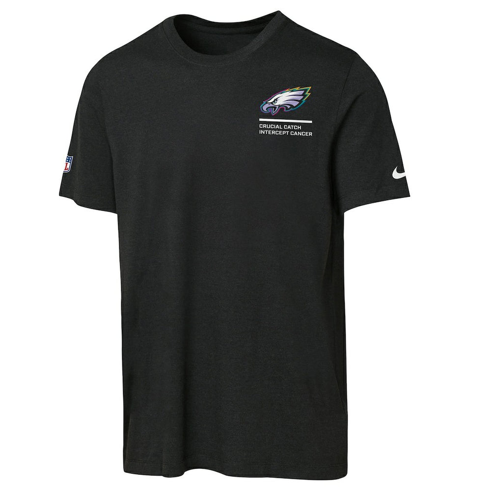 Philadelphia Eagles Youth 2025 NFL Crucial Catch Tri-Blend Dri-FIT T-Shirt - Black | Nike for sale