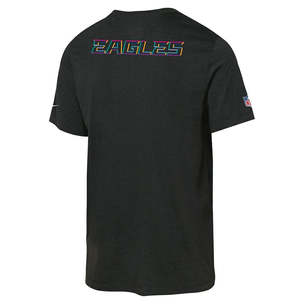 Philadelphia Eagles Youth 2025 NFL Crucial Catch Tri-Blend Dri-FIT T-Shirt - Black | Nike for sale
