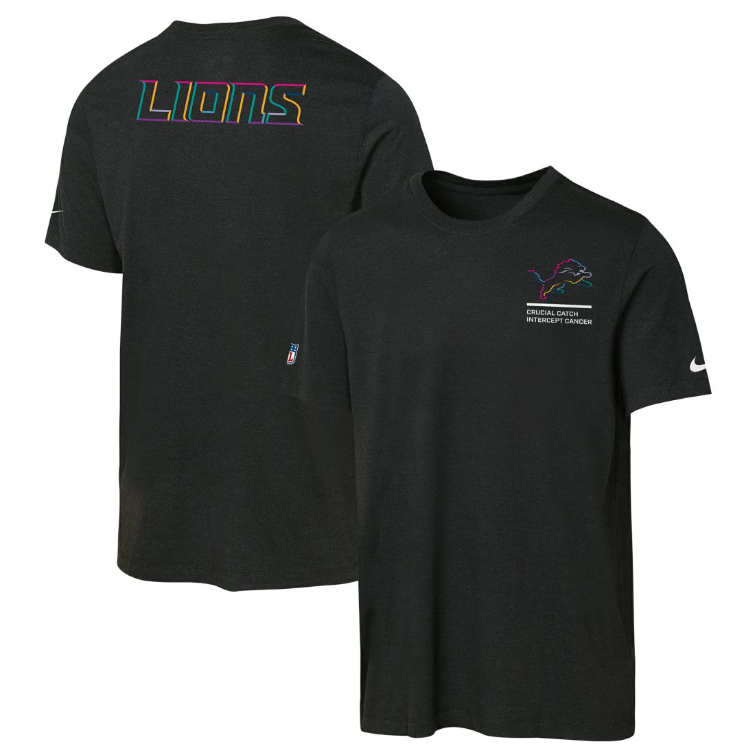 Detroit Lions Youth 2025 NFL Crucial Catch Tri-Blend Dri-FIT T-Shirt - Black | Nike outlet