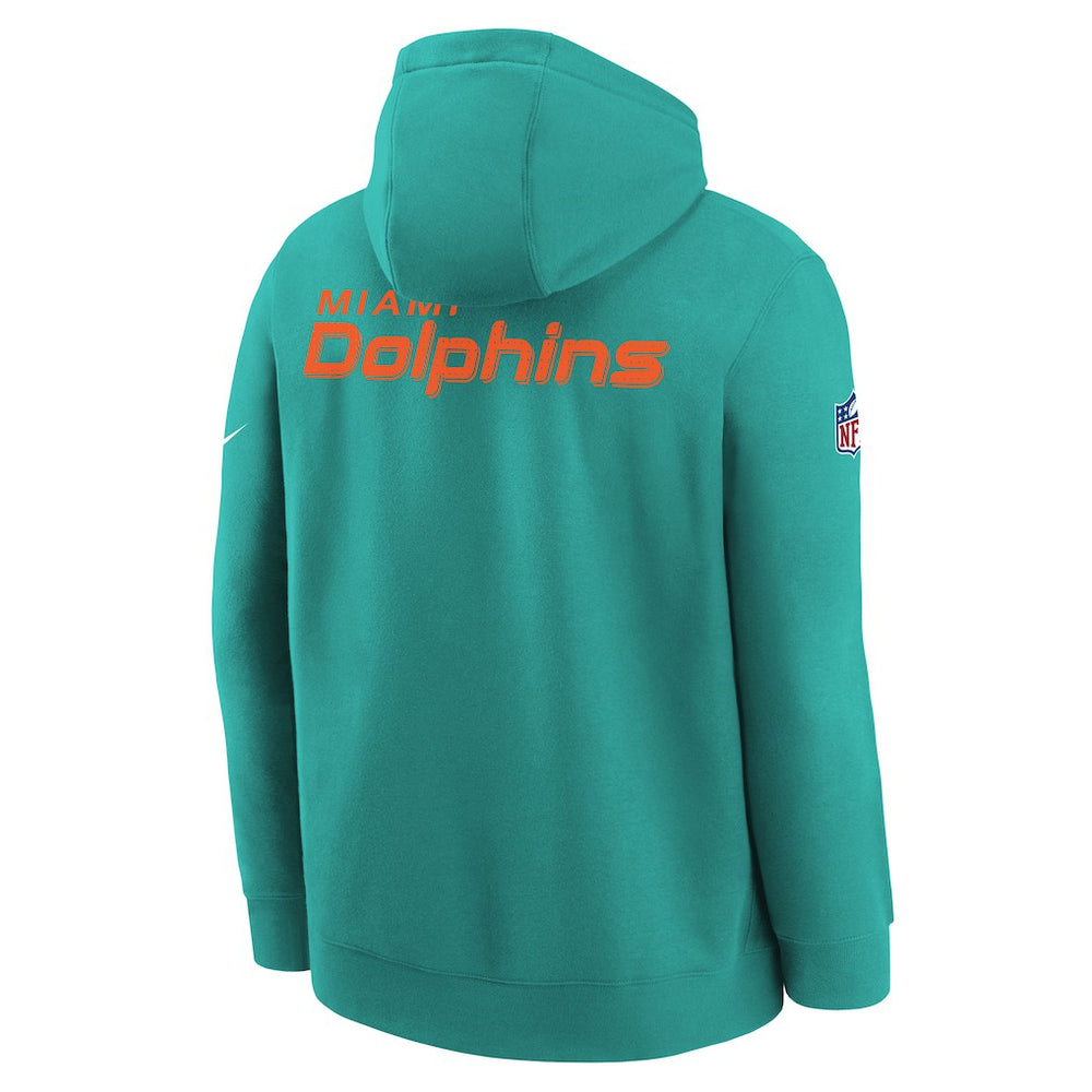 Miami Dolphins Youth Sideline Club Fleece Hoodie - Aqua | Nike for sale