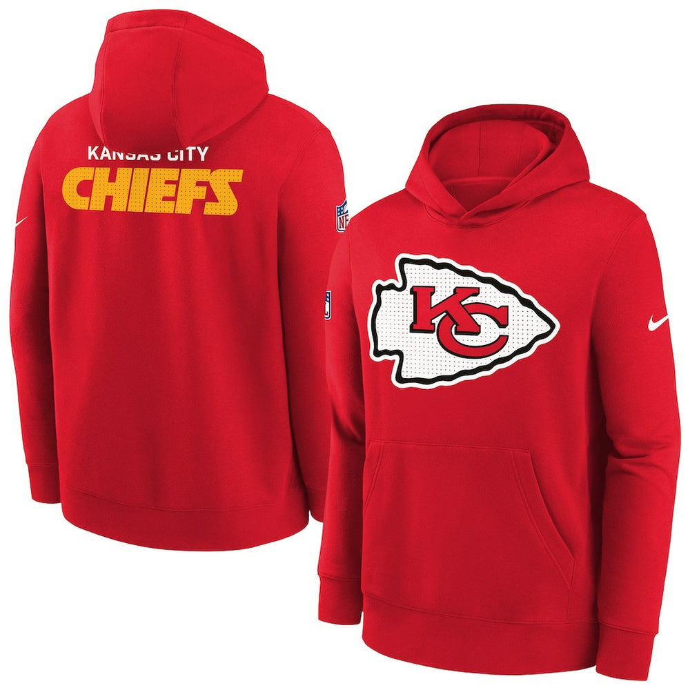 Kansas City Chiefs Youth Sideline Club Fleece Hoodie - Red | Nike cheap