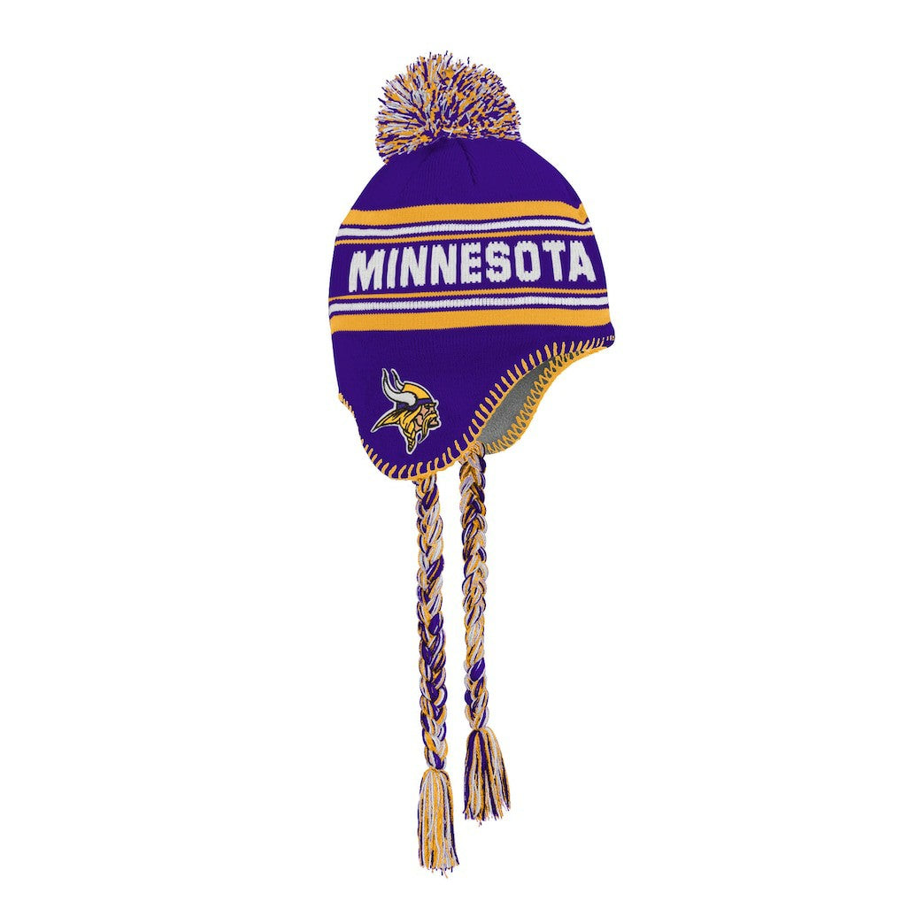 Minnesota Vikings Preschool Jacquard Tassel Knit Hat with Pom - Purple sale