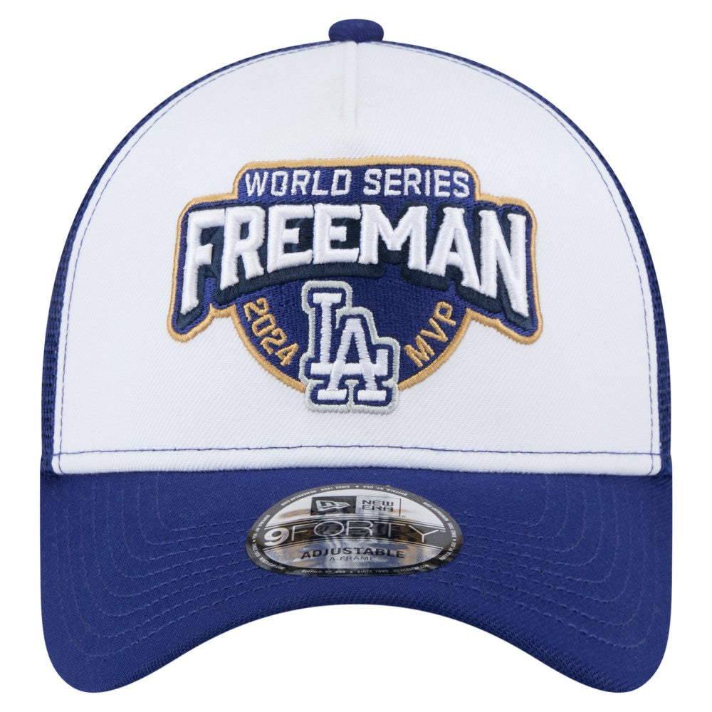 Freddie Freeman Los Angeles Dodgers 2024 World Series MVP 9FORTY Adjustable Hat - White | New Era