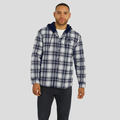 Dallas Cowboys Darius Rucker Collection Plaid Flannel Quilted Full-Snap Hooded Shacket - Navy sale