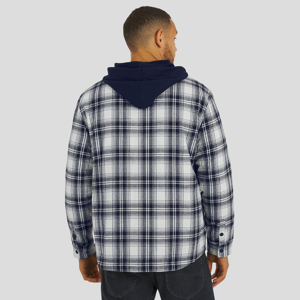 Dallas Cowboys Darius Rucker Collection Plaid Flannel Quilted Full-Snap Hooded Shacket - Navy sale