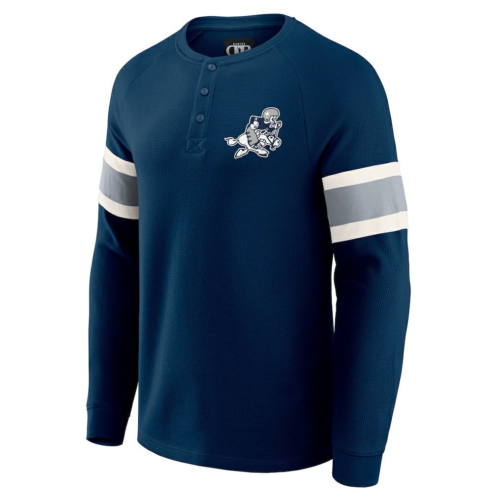 Dallas Cowboys Darius Rucker Collection Waffle-Knit Raglan Long Sleeve Henley T-Shirt - Navy outlet