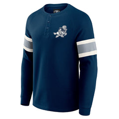 Dallas Cowboys Darius Rucker Collection Waffle-Knit Raglan Long Sleeve Henley T-Shirt - Navy outlet