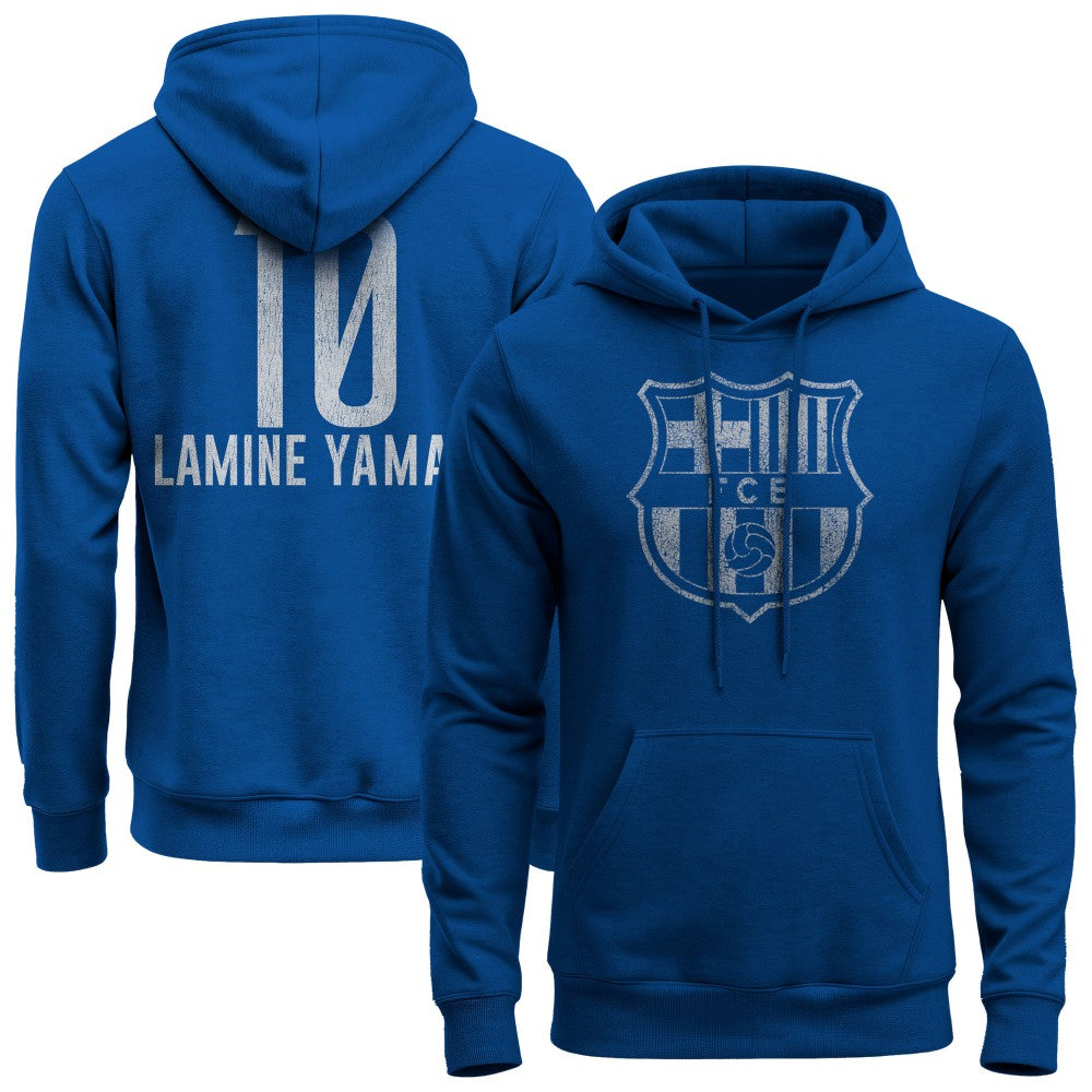 Lamine Yamal Barcelona 1863FC Player Fleece Pullover Hoodie - Blue outlet