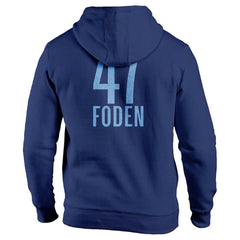 Phil Foden Manchester City 1863FC Player Fleece Pullover Hoodie - Navy shop