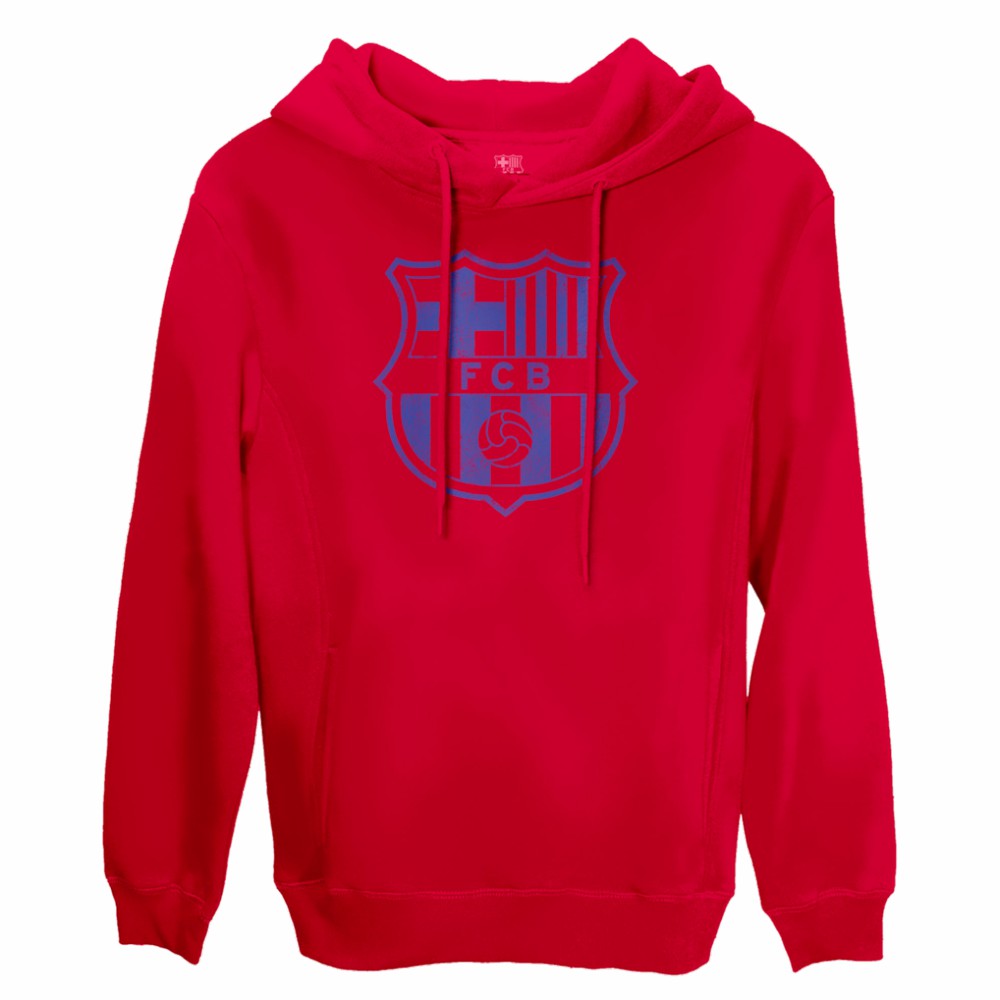 Barcelona 1863FC Mono Badge Fleece Pullover Hoodie - Red sale
