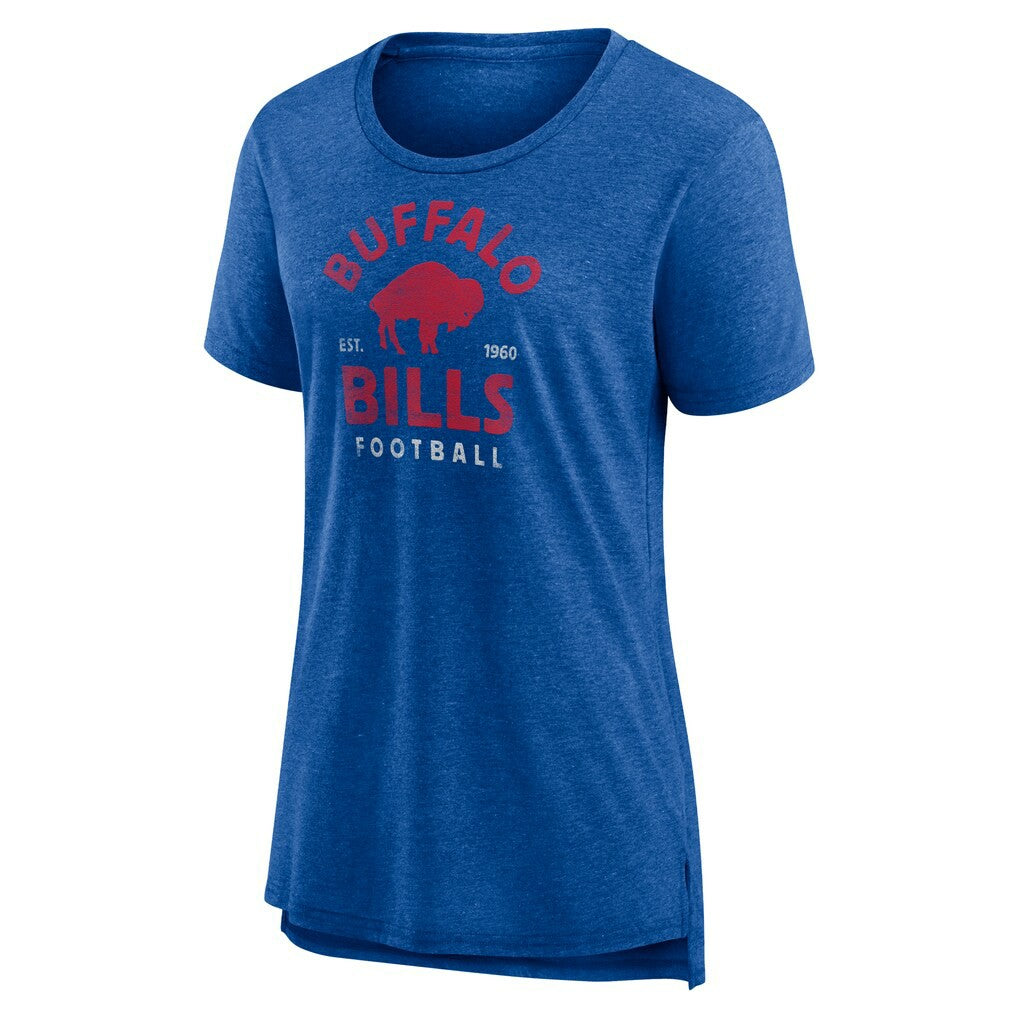 Buffalo Bills Women's Vintage Arch Tri-Blend T-Shirt - Royal for sale
