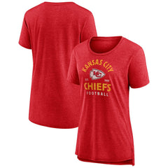 Kansas City Chiefs Women's Vintage Arch Tri-Blend T-Shirt - Red cheap