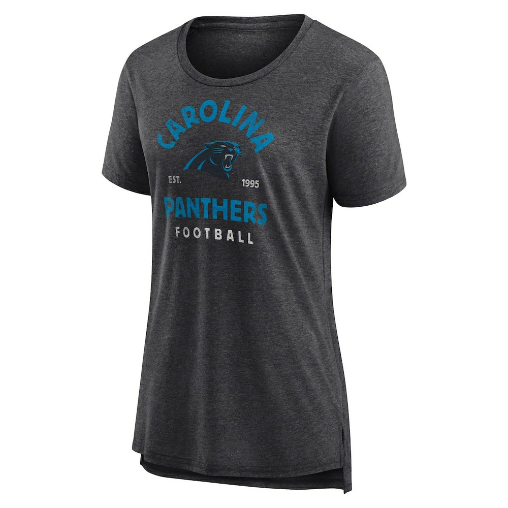 Carolina Panthers Women's Vintage Arch Tri-Blend T-Shirt - Charcoal outlet