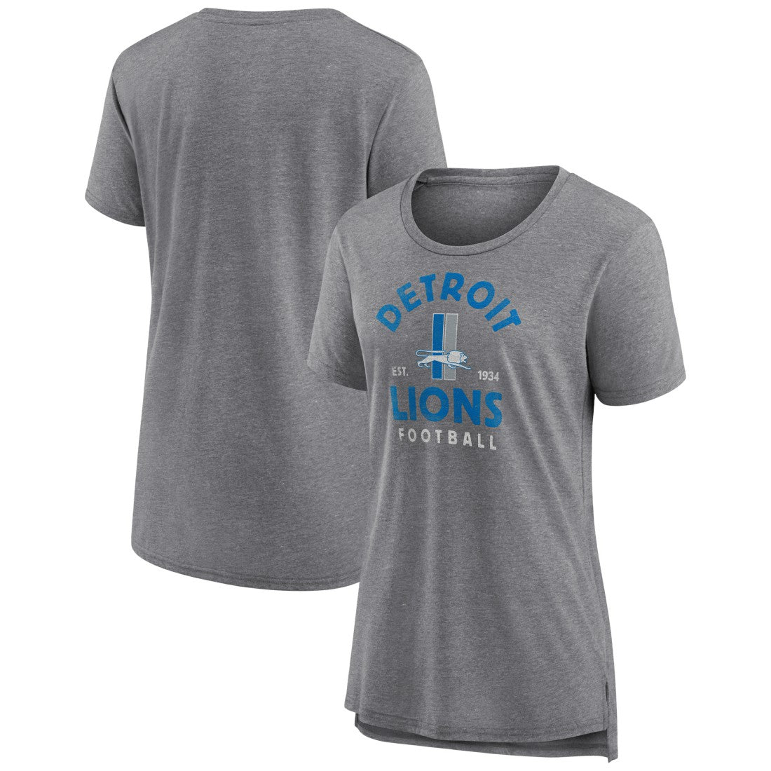Detroit Lions Women's Vintage Arch Tri-Blend T-Shirt - Gray online