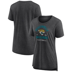 Jacksonville Jaguars Women's Vintage Arch Tri-Blend T-Shirt - Charcoal cheap