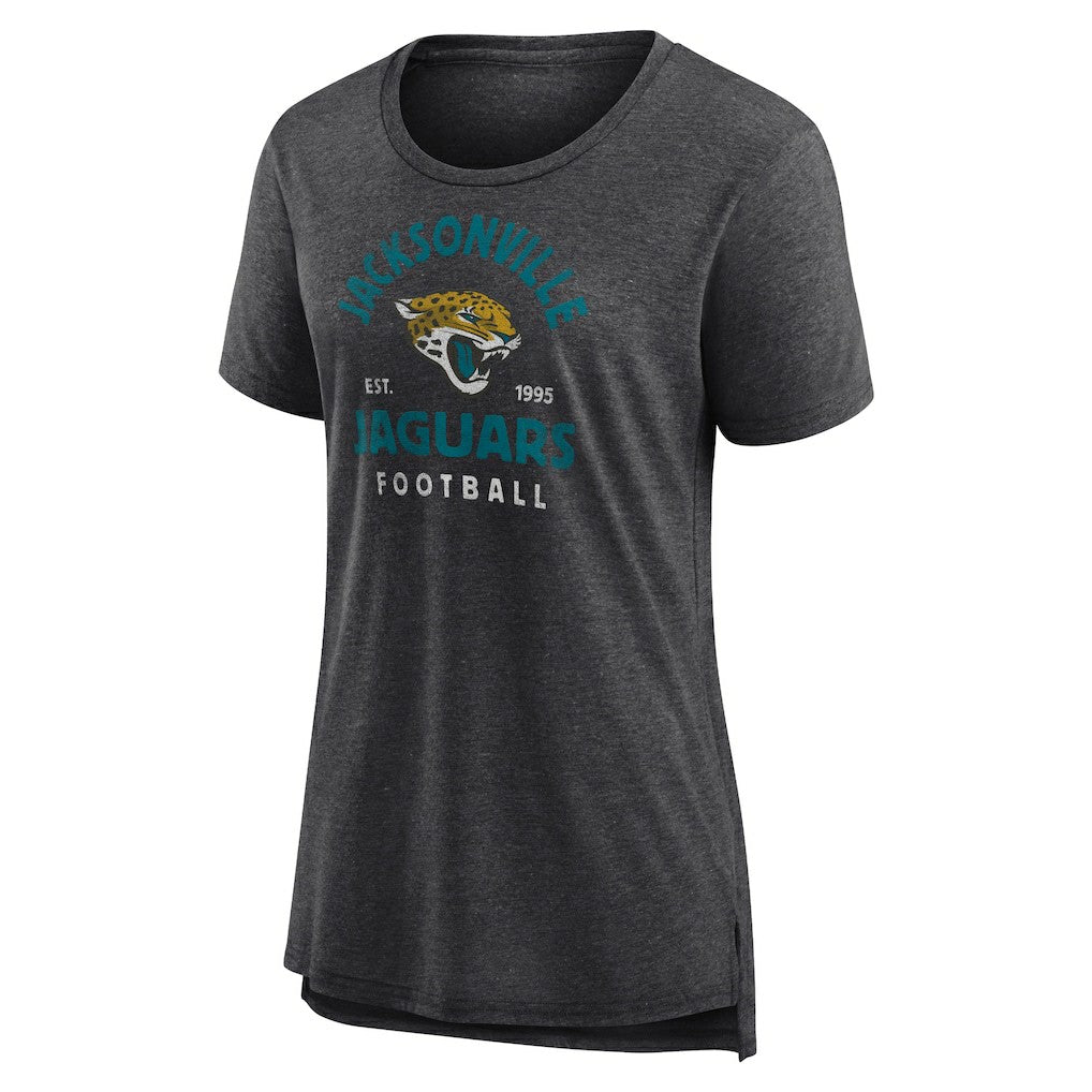 Jacksonville Jaguars Women's Vintage Arch Tri-Blend T-Shirt - Charcoal cheap