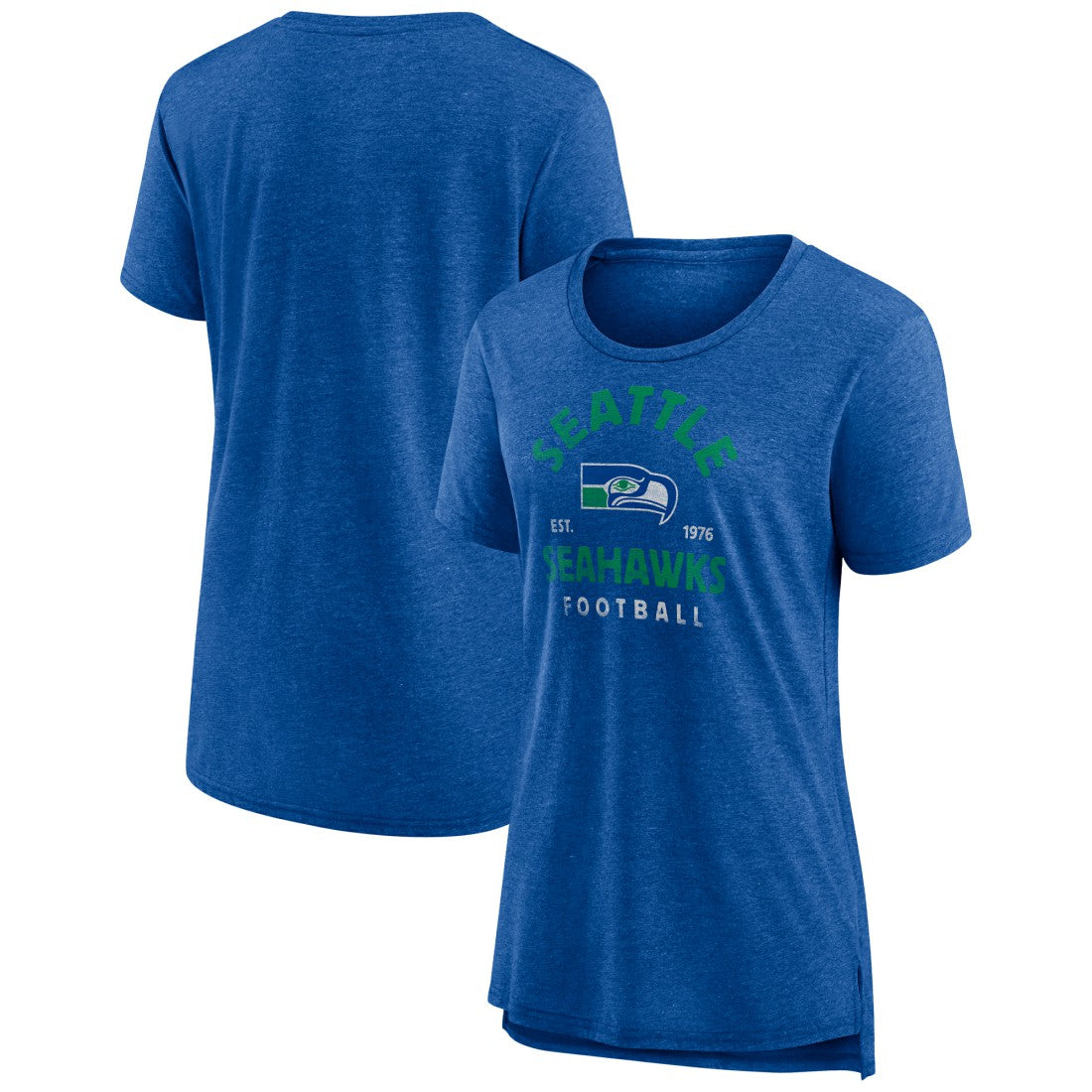 Seattle Seahawks Women's Vintage Arch Tri-Blend T-Shirt - Royal outlet