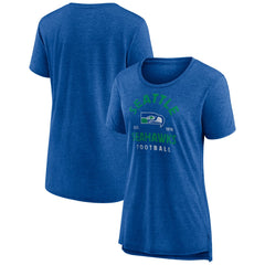 Seattle Seahawks Women's Vintage Arch Tri-Blend T-Shirt - Royal outlet