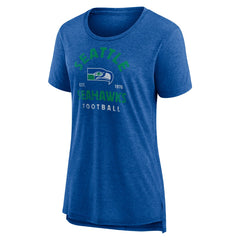 Seattle Seahawks Women's Vintage Arch Tri-Blend T-Shirt - Royal outlet