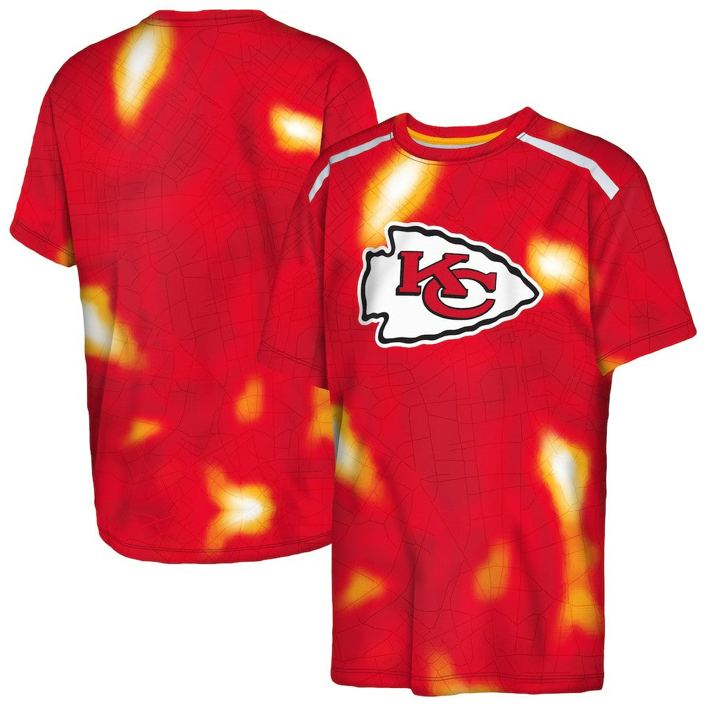 Kansas City Chiefs Outerstuff Youth End Zone Dri-Tek T-Shirt - Red for sale