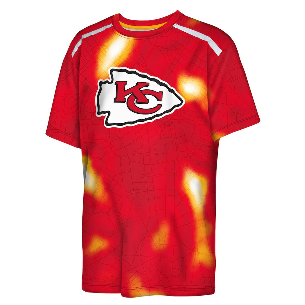 Kansas City Chiefs Outerstuff Youth End Zone Dri-Tek T-Shirt - Red for sale
