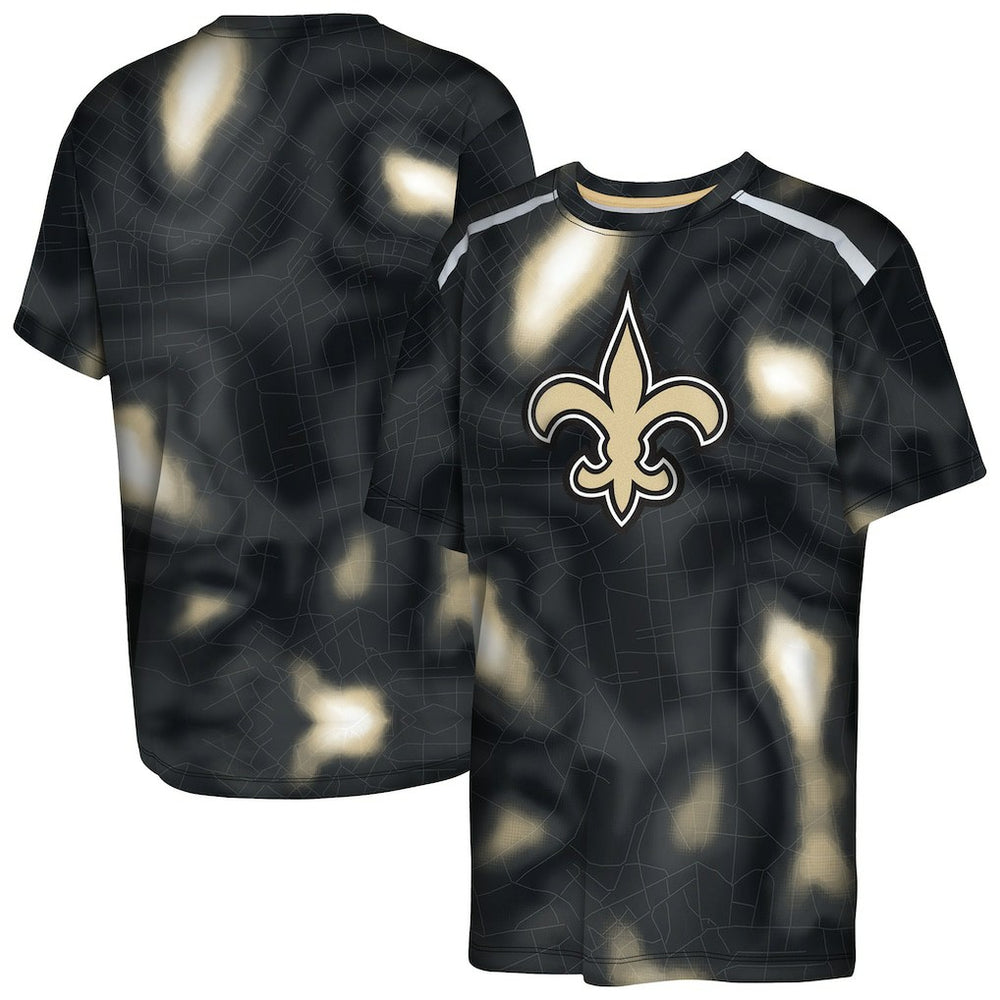 New Orleans Saints Outerstuff Youth End Zone Dri-Tek T-Shirt - Black outlet