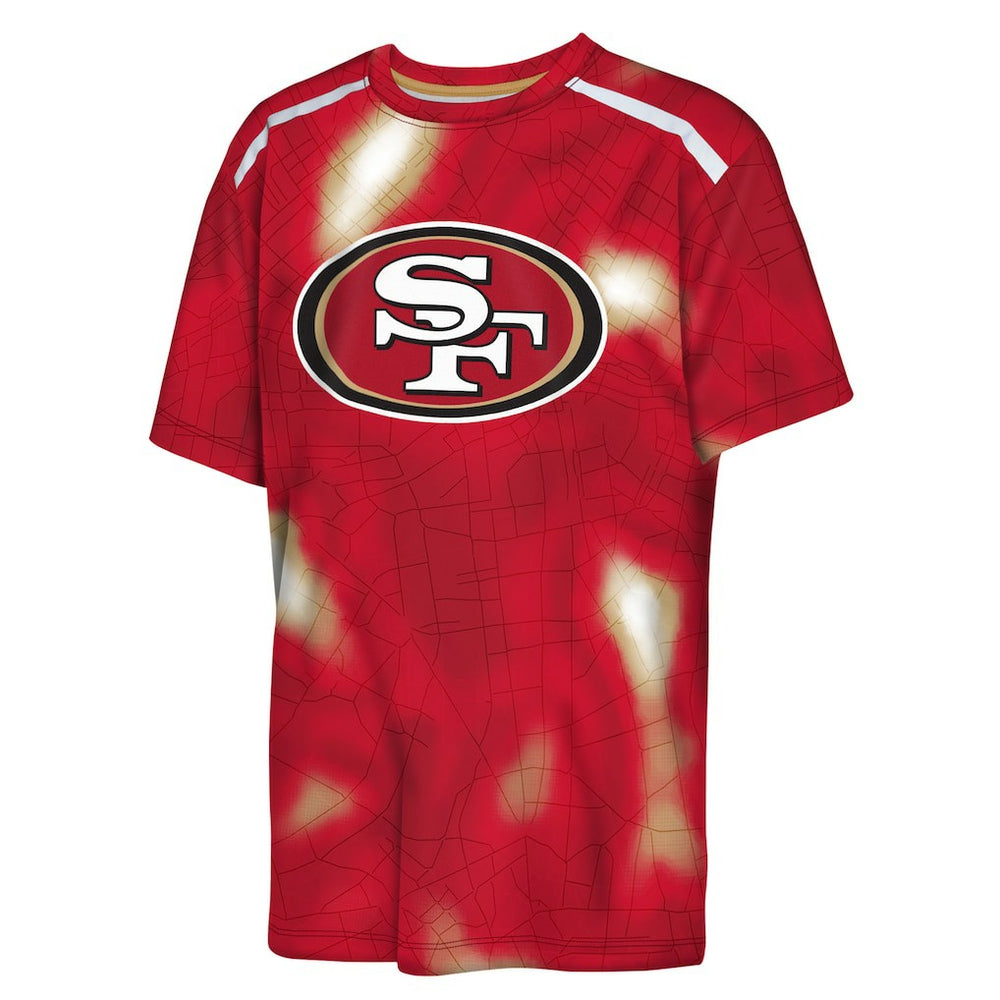 San Francisco 49ers Outerstuff Youth End Zone Dri-Tek T-Shirt - Scarlet for sale