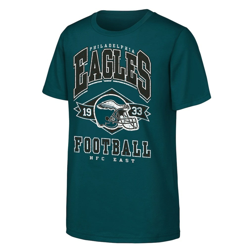 Philadelphia Eagles Outerstuff Youth Kick Off T-Shirt - Midnight Green on sale