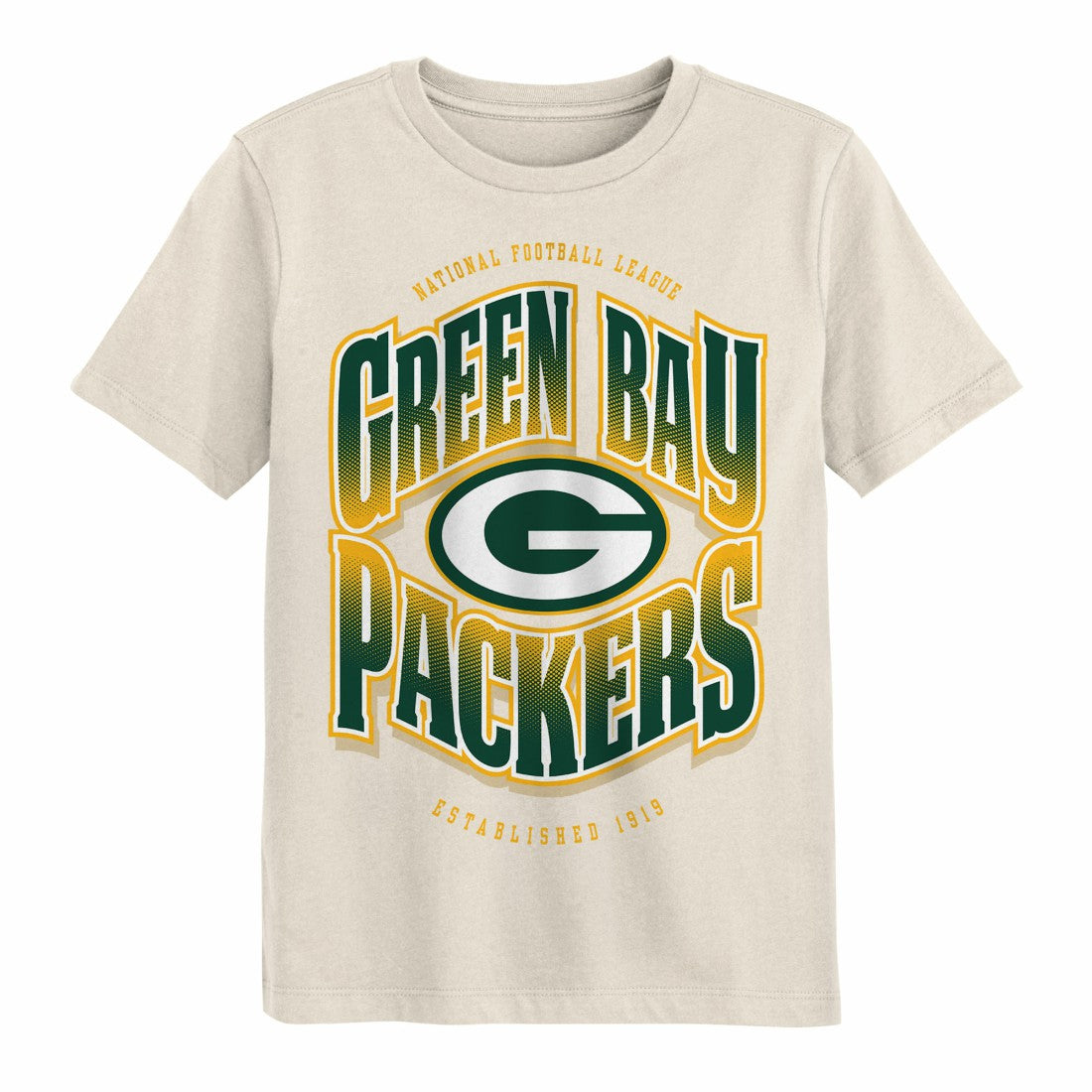 Green Bay Packers Outerstuff Youth Huddle T-Shirt - Cream sale