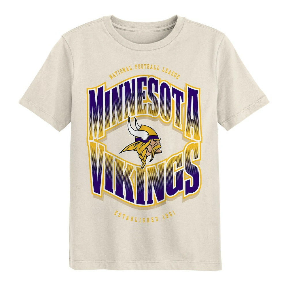Minnesota Vikings Outerstuff Youth Huddle T-Shirt - Cream sale
