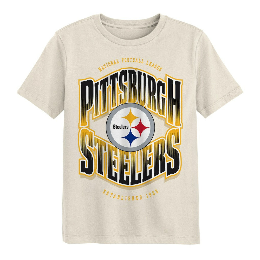 Pittsburgh Steelers Outerstuff Youth Huddle T-Shirt - Cream cheap
