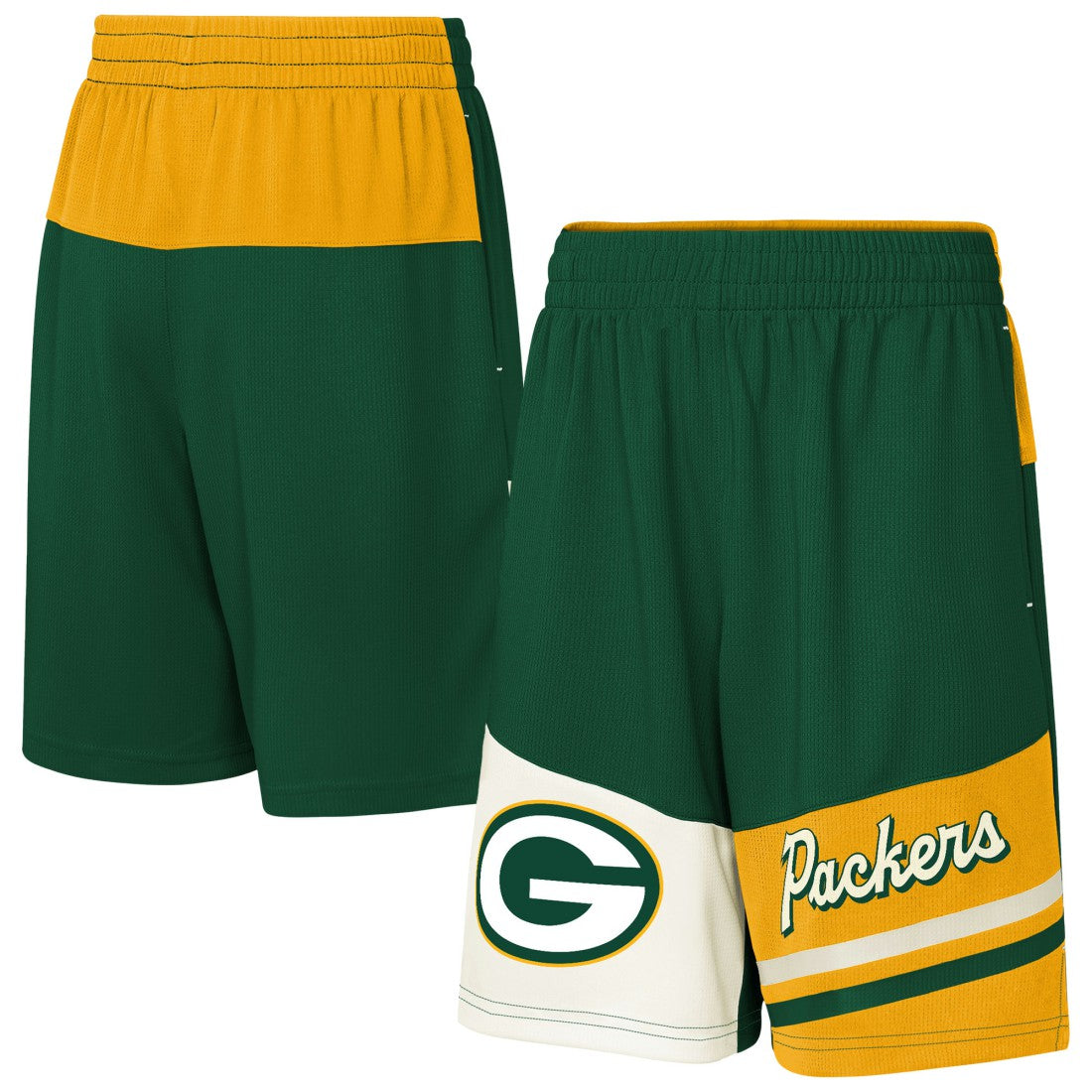 Green Bay Packers Youth Fandemonium Mesh Shorts - Green on sale