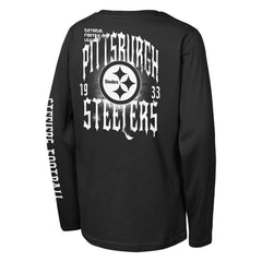 Pittsburgh Steelers Outerstuff Youth Rumble Long Sleeve T-Shirt - Black for sale