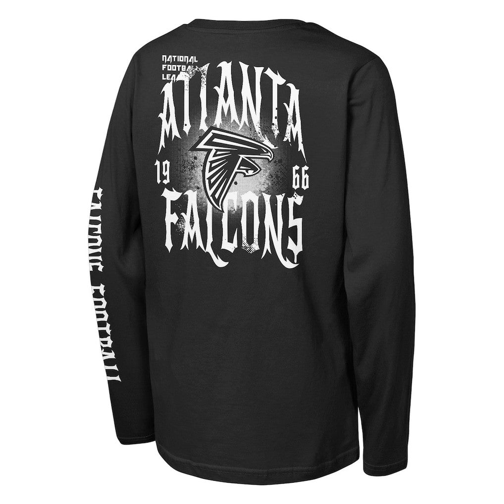 Atlanta Falcons Outerstuff Youth Rumble Long Sleeve T-Shirt - Black sale