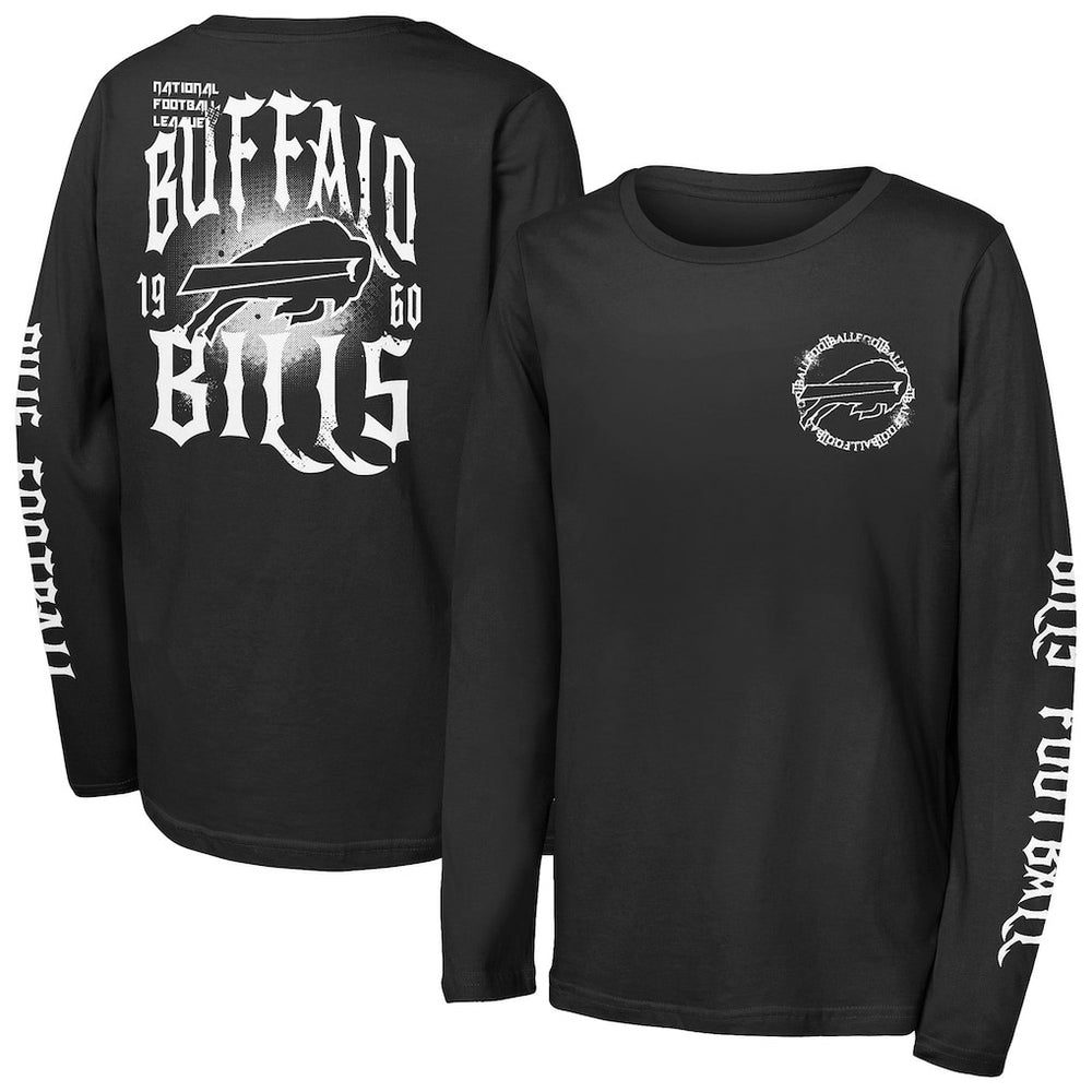 Buffalo Bills Outerstuff Youth Rumble Long Sleeve T-Shirt - Black cheap
