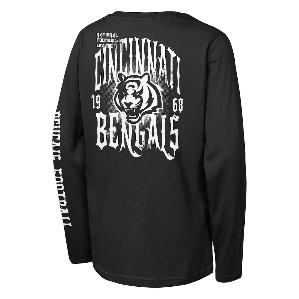 Cincinnati Bengals Outerstuff Youth Rumble Long Sleeve T-Shirt - Black on sale
