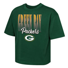 Green Bay Packers Outerstuff Girls Youth Big City Boxy T-Shirt - Green outlet