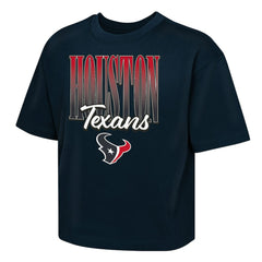 Houston Texans Outerstuff Girls Youth Big City Boxy T-Shirt - Navy online