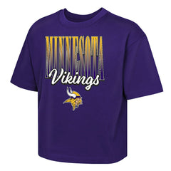 Minnesota Vikings Outerstuff Girls Youth Big City Boxy T-Shirt - Purple on sale