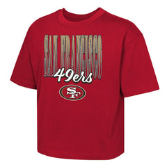 San Francisco 49ers Outerstuff Girls Youth Big City Boxy T-Shirt - Scarlet cheap