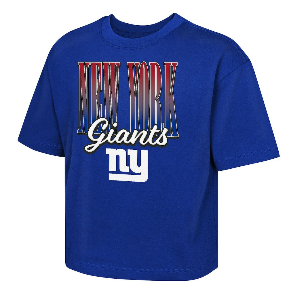 New York Giants Outerstuff Girls Youth Big City Boxy T-Shirt - Royal for sale
