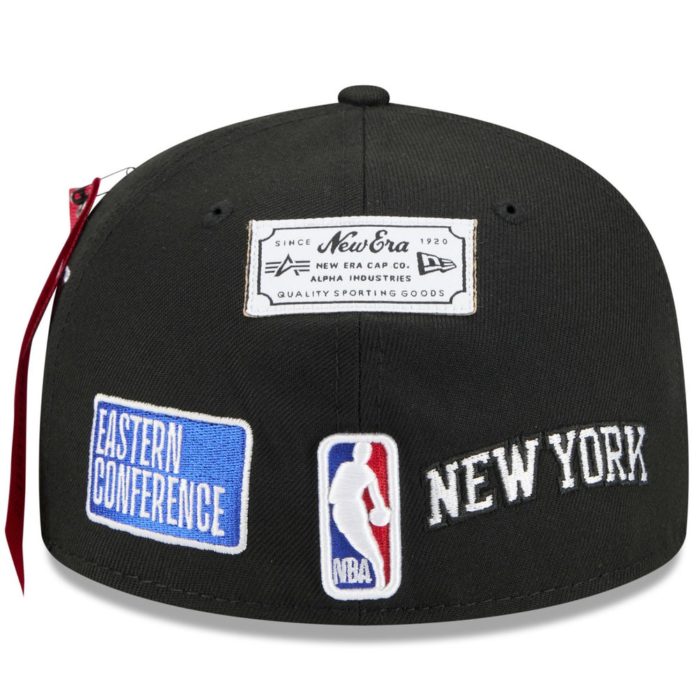 New York Knicks x Alpha Industries 59FIFTY Fitted Hat - Black | New Era on sale