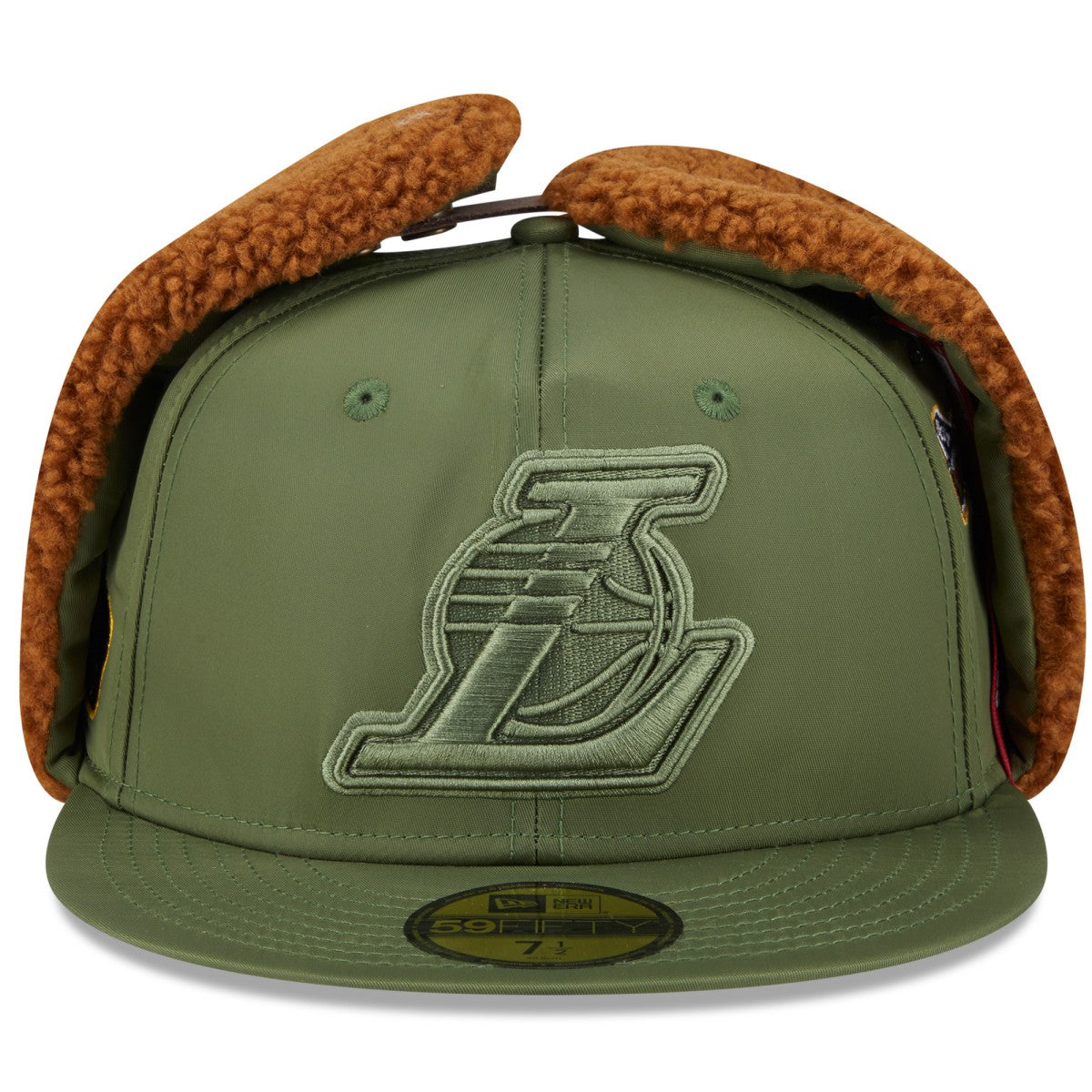 Los Angeles Lakers x Alpha Industries Dog Ear 59FIFTY Fitted Hat - Olive | New Era sale