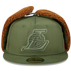 Los Angeles Lakers x Alpha Industries Dog Ear 59FIFTY Fitted Hat - Olive | New Era sale