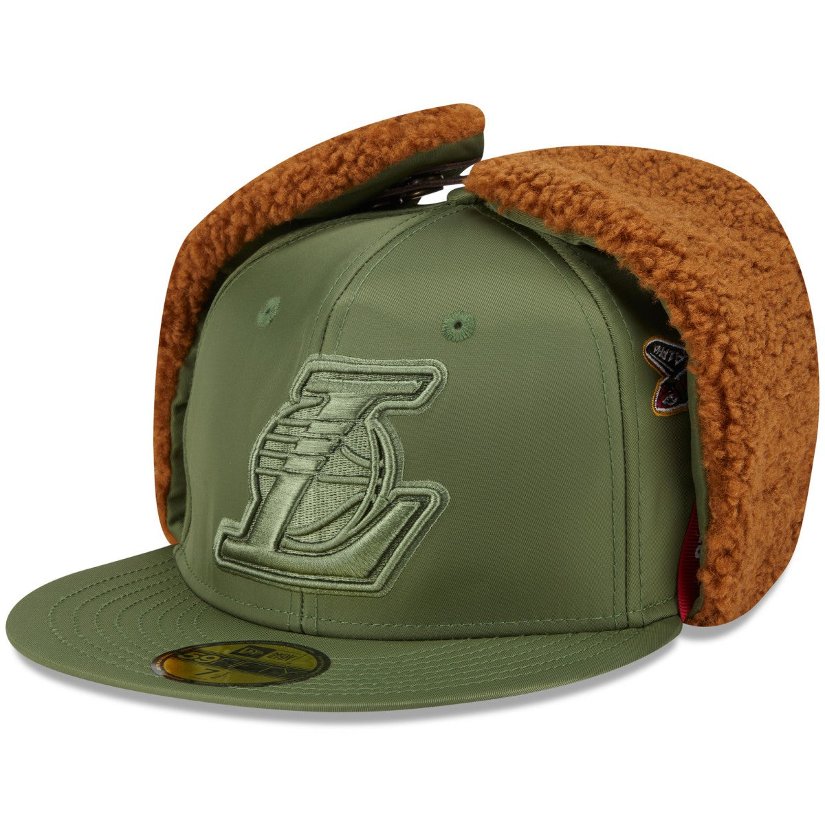 Los Angeles Lakers x Alpha Industries Dog Ear 59FIFTY Fitted Hat - Olive | New Era sale