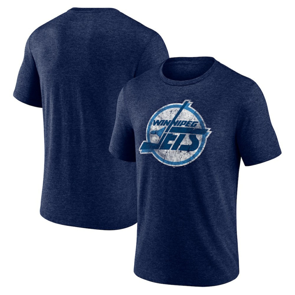 Winnipeg Jets Wraparound Tri-Blend T-Shirt Navy